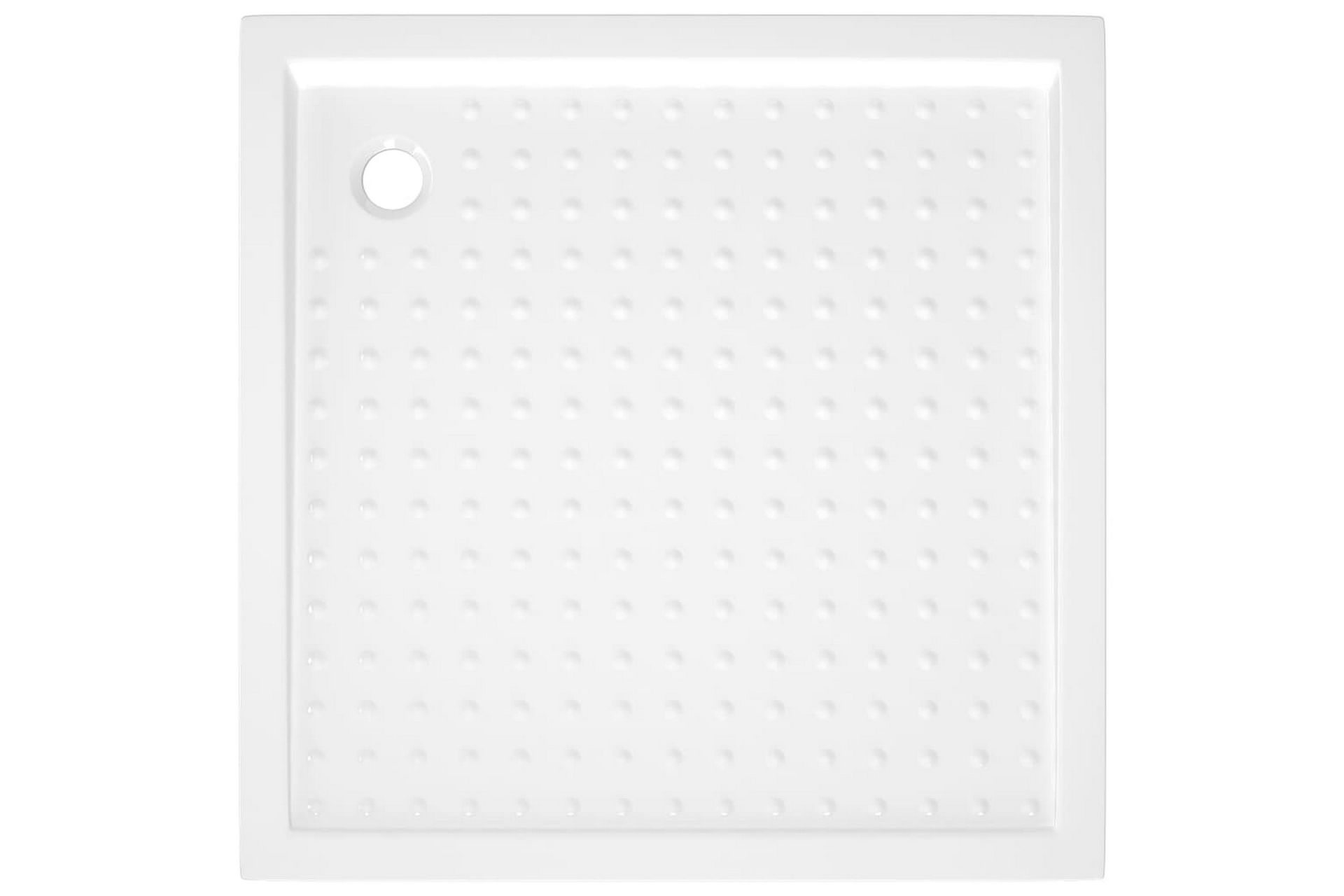 Dusjbrett med prikker hvit 90x90x4 cm ABS - Hvit - Hus & oppussing - Kjøkken & bad - Baderom - Dusjutstyr & tilbehør