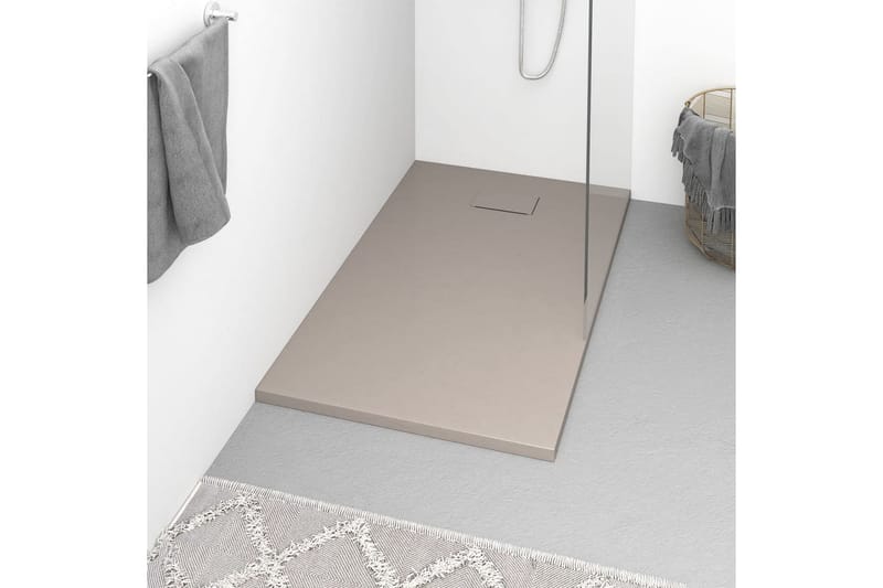 Dusjbrett SMC brun 120x70 cm - Brun - Hus & oppussing - Kjøkken & bad - Baderom - Dusjutstyr & tilbehør