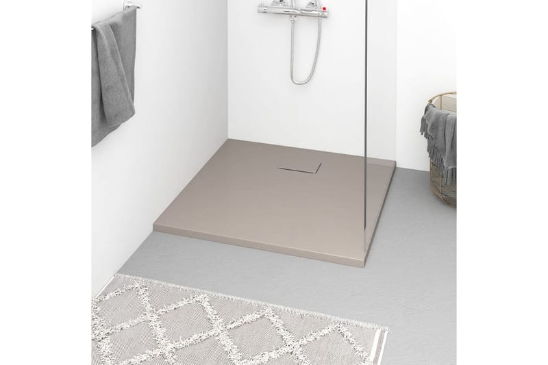 Dusjbrett SMC brun 90x80 cm - Brun - Hus & oppussing - Kjøkken & bad - Baderom - Dusjutstyr & tilbehør