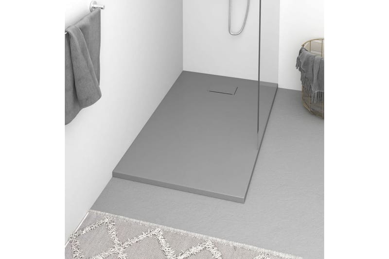 Dusjbrett SMC grå 120x70 cm - Grå - Hus & oppussing - Kjøkken & bad - Baderom - Dusjutstyr & tilbehør