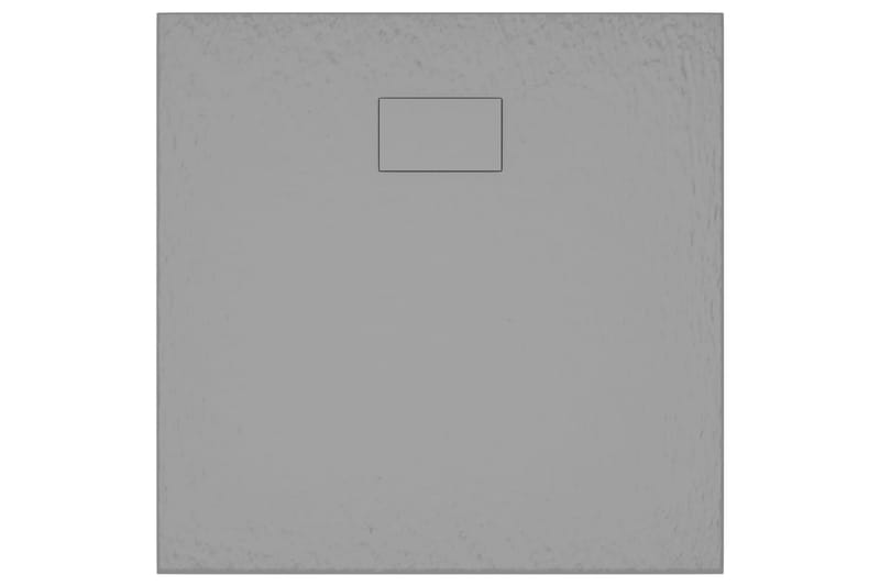 Dusjbrett SMC grå 90x80 cm - Grå - Hus & oppussing - Kjøkken & bad - Baderom - Dusjutstyr & tilbehør