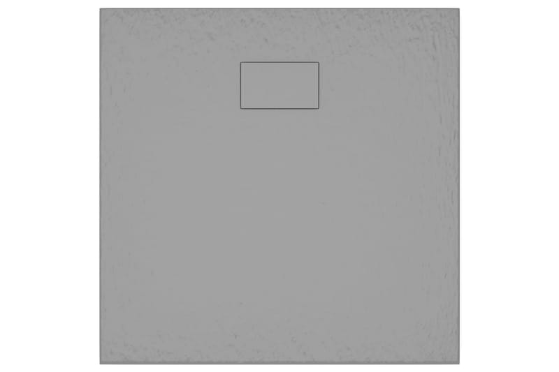 Dusjbrett SMC grå 90x80 cm - Grå - Dusjkar - Øvrig