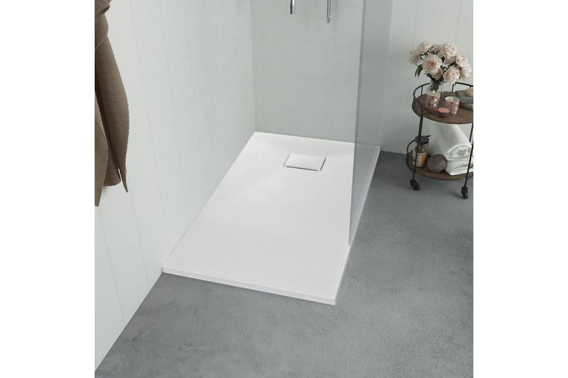 Dusjbrett SMC hvit 100x80 cm - Hvit - Hus & oppussing - Kjøkken & bad - Baderom - Dusjutstyr & tilbehør