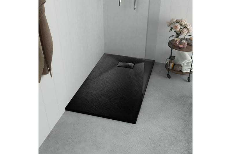 Dusjbrett SMC svart 100x70 cm - Svart - Hus & oppussing - Kjøkken & bad - Baderom - Dusjutstyr & tilbehør