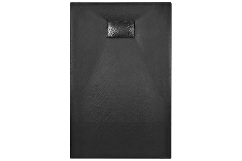 Dusjbrett SMC svart 100x80 cm - Svart - Hus & oppussing - Kjøkken & bad - Baderom - Dusjutstyr & tilbehør