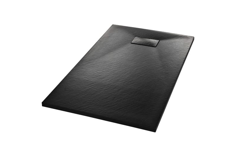 Dusjbrett SMC svart 120x70 cm - Svart - Hus & oppussing - Kjøkken & bad - Baderom - Dusjutstyr & tilbehør