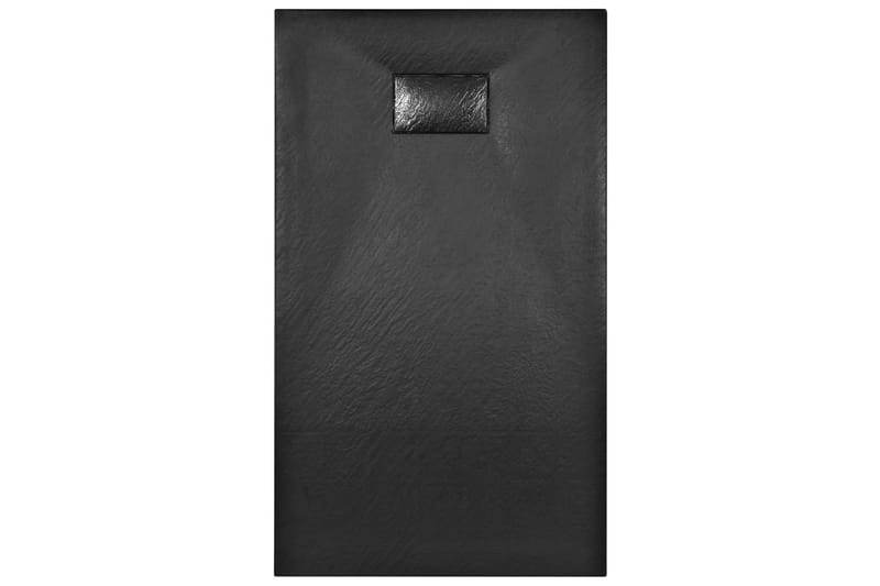 Dusjbrett SMC svart 120x70 cm - Svart - Dusjkar - Øvrig