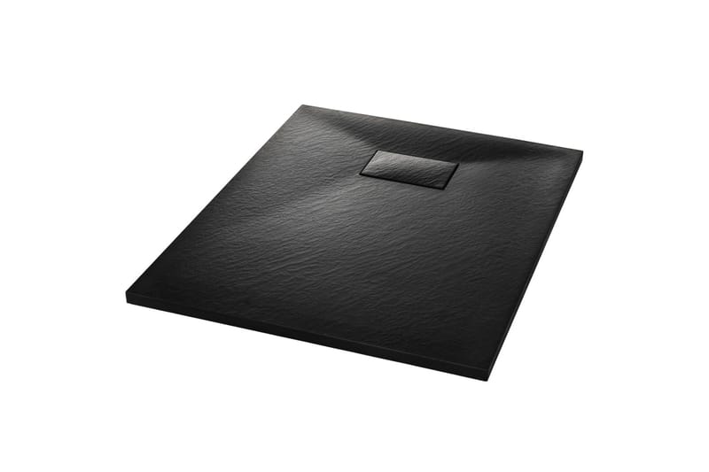 Dusjbrett SMC svart 90x70 cm - Svart - Hus & oppussing - Kjøkken & bad - Baderom - Dusjutstyr & tilbehør