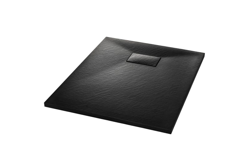 Dusjbrett SMC svart 90x70 cm - Svart - Dusjkar - Øvrig