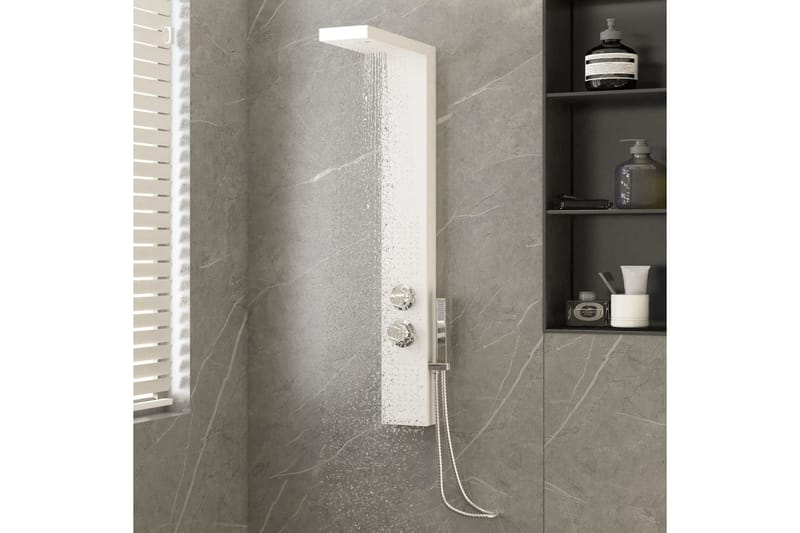 Dusjpanel aluminium hvit - Hus & oppussing - Kjøkken & bad - Baderom - Dusjutstyr & tilbehør