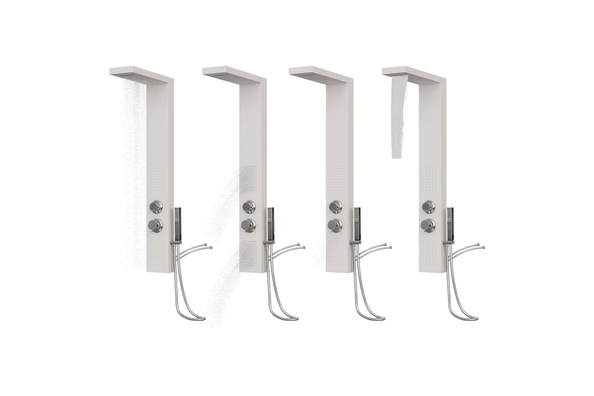Dusjpanel aluminium hvit - Hus & oppussing - Kjøkken & bad - Baderom - Dusjutstyr & tilbehør