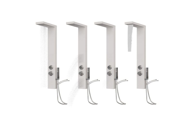 Dusjpanel aluminium hvit - Hus & oppussing - Kjøkken & bad - Baderom - Dusjutstyr & tilbehør