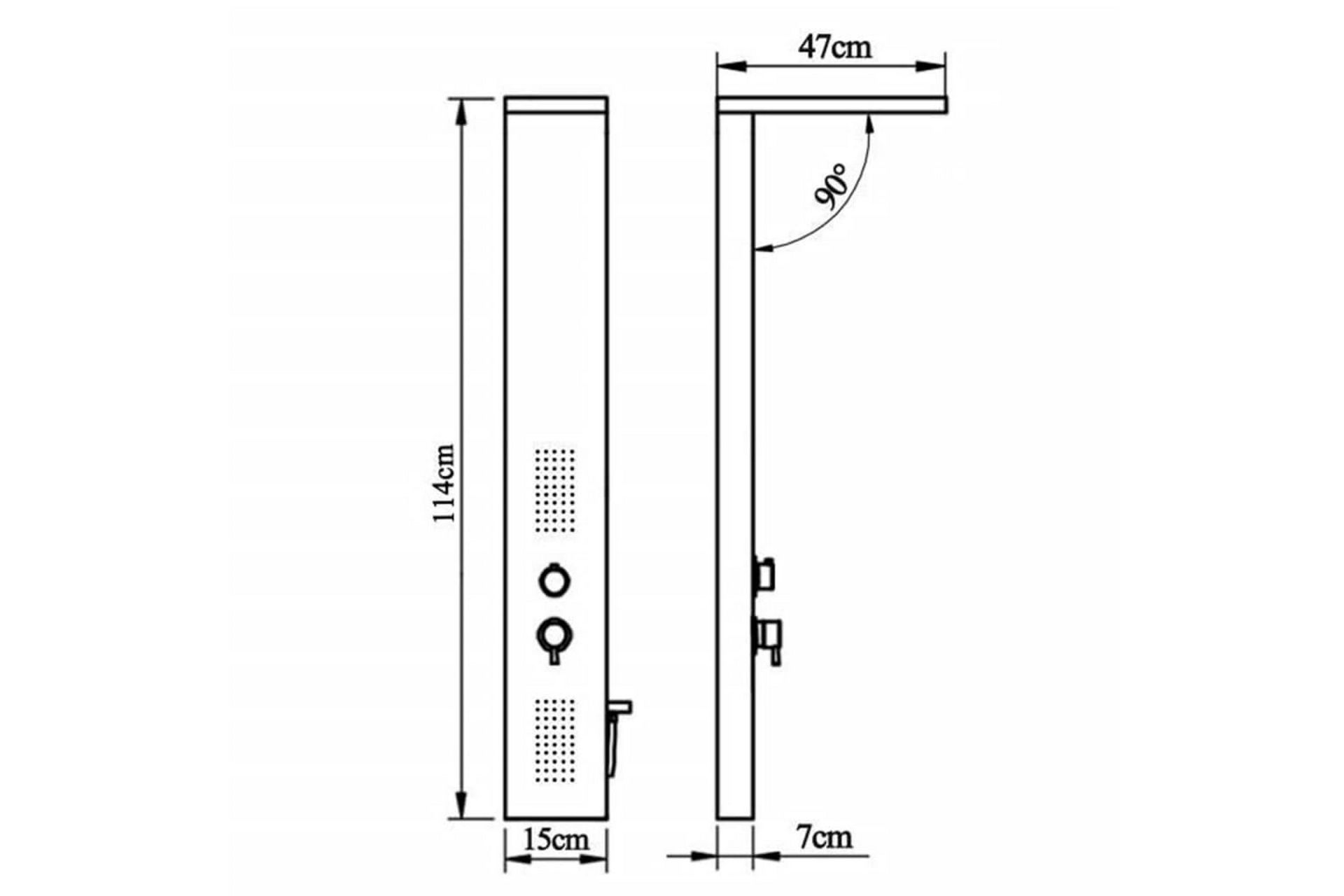 Dusjpanel aluminium hvit - Hus & oppussing - Kjøkken & bad - Baderom - Dusjutstyr & tilbehør
