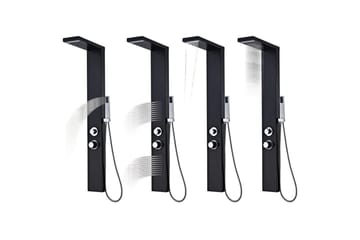 Dusjpanel aluminium matt svart - Hus & oppussing - Kjøkken & bad - Baderom - Dusjutstyr & tilbehør
