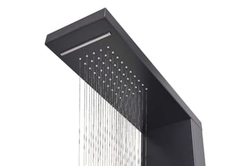 Dusjpanel aluminium matt svart - Hus & oppussing - Kjøkken & bad - Baderom - Dusjutstyr & tilbehør