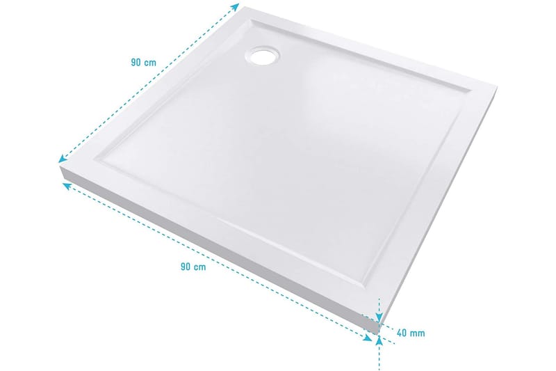 Gyttorp Dusjkar 90x90 cm - hvit - Hus & oppussing - Kjøkken & bad - Baderom - Dusjutstyr & tilbehør - Dusjkar