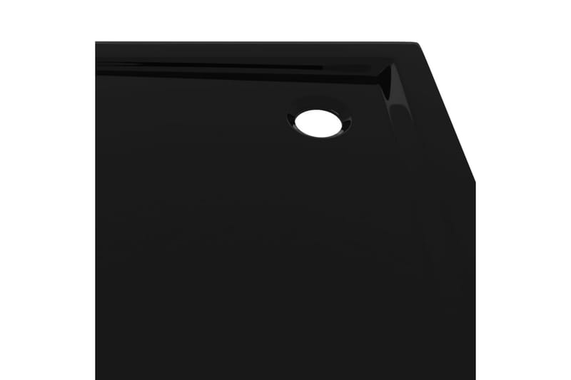 Kvadratisk dusjbrett ABS svart 80x80 cm - Svart - Dusjkar - Øvrig