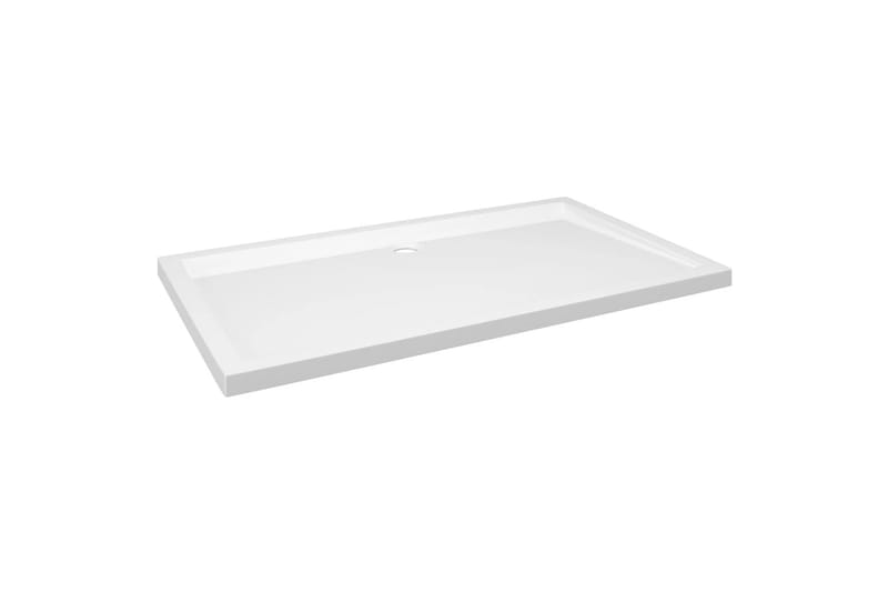 Rektangulært dusjbrett ABS hvit 70x120 cm - Hvit - Hus & oppussing - Kjøkken & bad - Baderom - Dusjutstyr & tilbehør