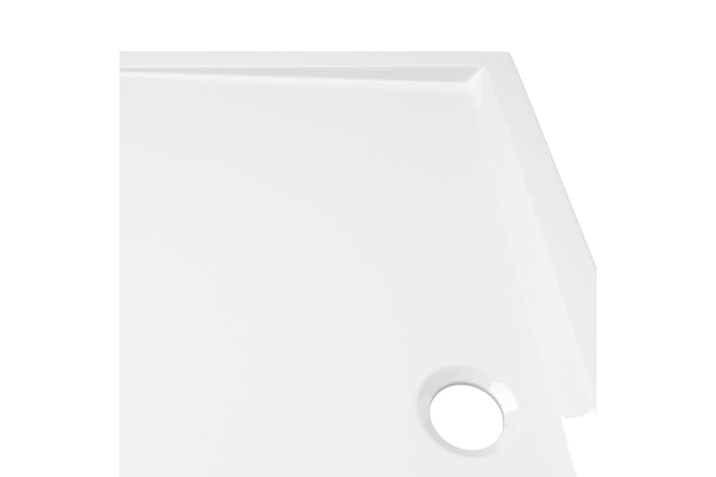 Rektangulært dusjbrett ABS hvit 70x120 cm - Hvit - Dusjkar - Øvrig