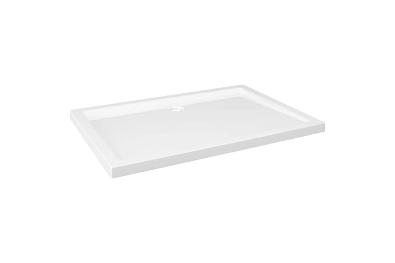 Rektangulært dusjbrett ABS hvit 80x110 cm - Hvit - Hus & oppussing - Kjøkken & bad - Baderom - Dusjutstyr & tilbehør
