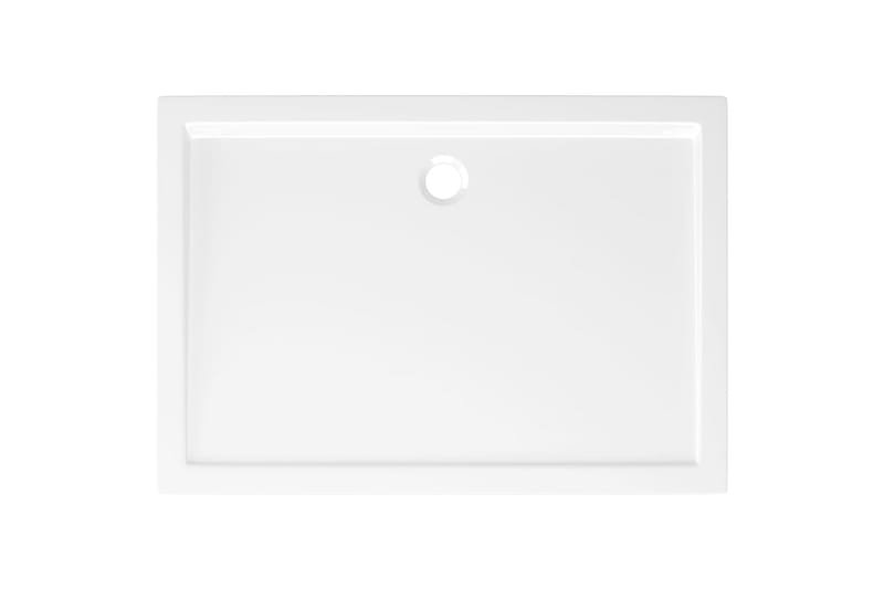 Rektangulært dusjbrett ABS hvit 80x110 cm - Hvit - Hus & oppussing - Kjøkken & bad - Baderom - Dusjutstyr & tilbehør
