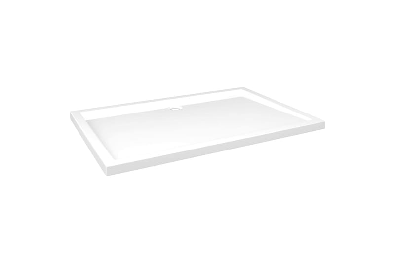 Rektangulært dusjbrett ABS hvit 80x120 cm - Hvit - Hus & oppussing - Kjøkken & bad - Baderom - Dusjutstyr & tilbehør
