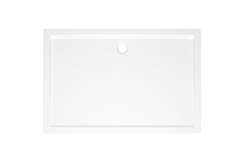 Rektangulært dusjbrett ABS hvit 80x120 cm - Hvit - Hus & oppussing - Kjøkken & bad - Baderom - Dusjutstyr & tilbehør