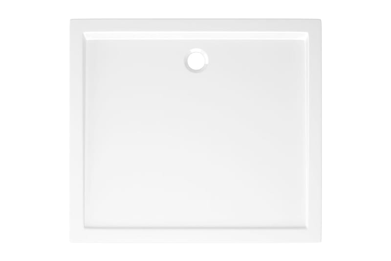 Rektangulært dusjbrett ABS hvit 80x90 cm - Hvit - Hus & oppussing - Kjøkken & bad - Baderom - Dusjutstyr & tilbehør