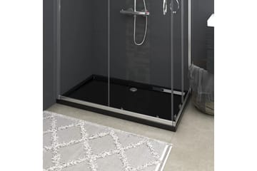 Rektangulært dusjbrett ABS svart 70x120 cm - Svart - Hus & oppussing - Kjøkken & bad - Baderom - Dusjutstyr & tilbehør