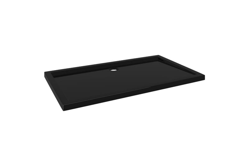 Rektangulært dusjbrett ABS svart 70x120 cm - Svart - Hus & oppussing - Kjøkken & bad - Baderom - Dusjutstyr & tilbehør