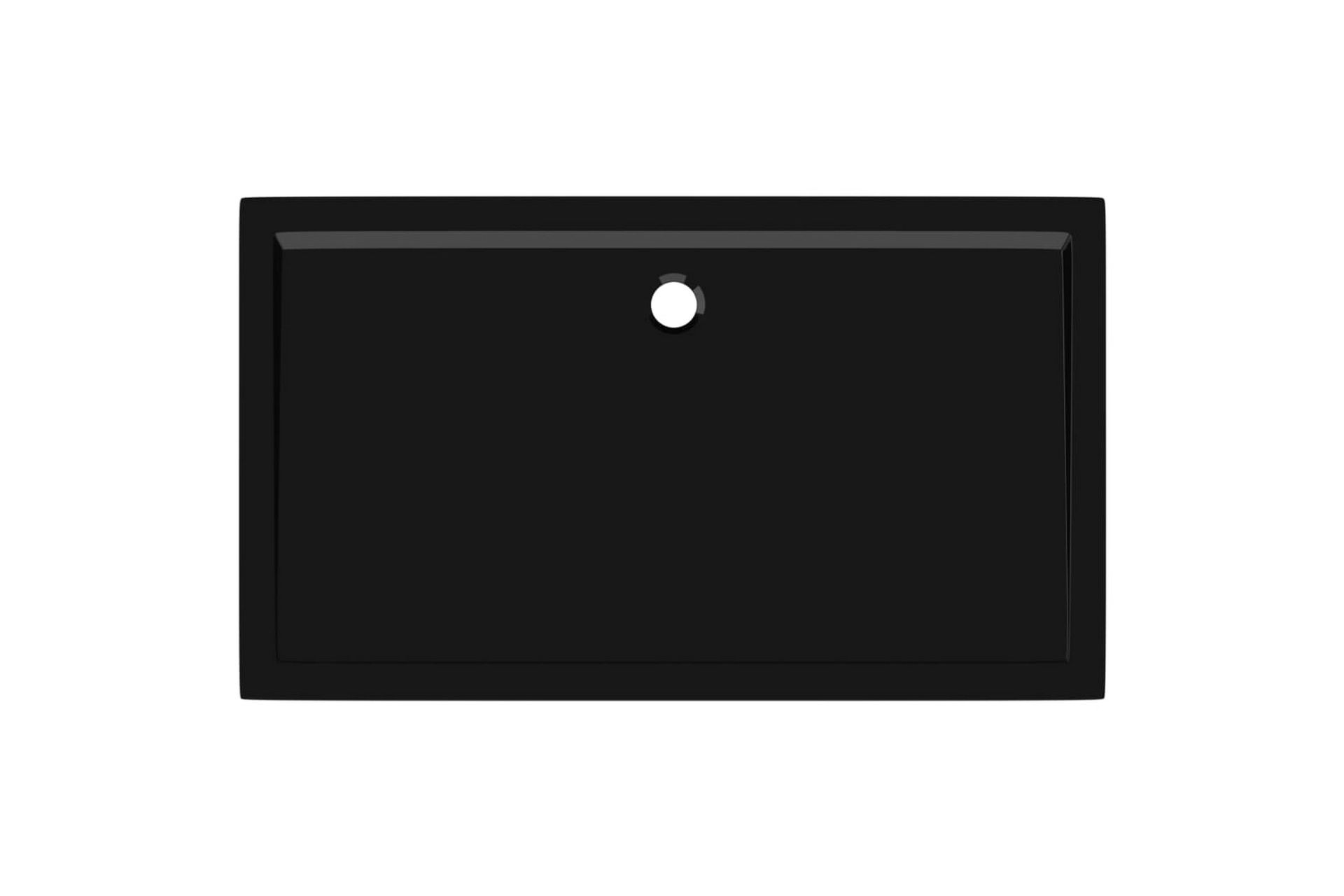 Rektangulært dusjbrett ABS svart 70x120 cm - Svart - Hus & oppussing - Kjøkken & bad - Baderom - Dusjutstyr & tilbehør