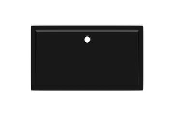 Rektangulært dusjbrett ABS svart 70x120 cm - Svart - Hus & oppussing - Kjøkken & bad - Baderom - Dusjutstyr & tilbehør