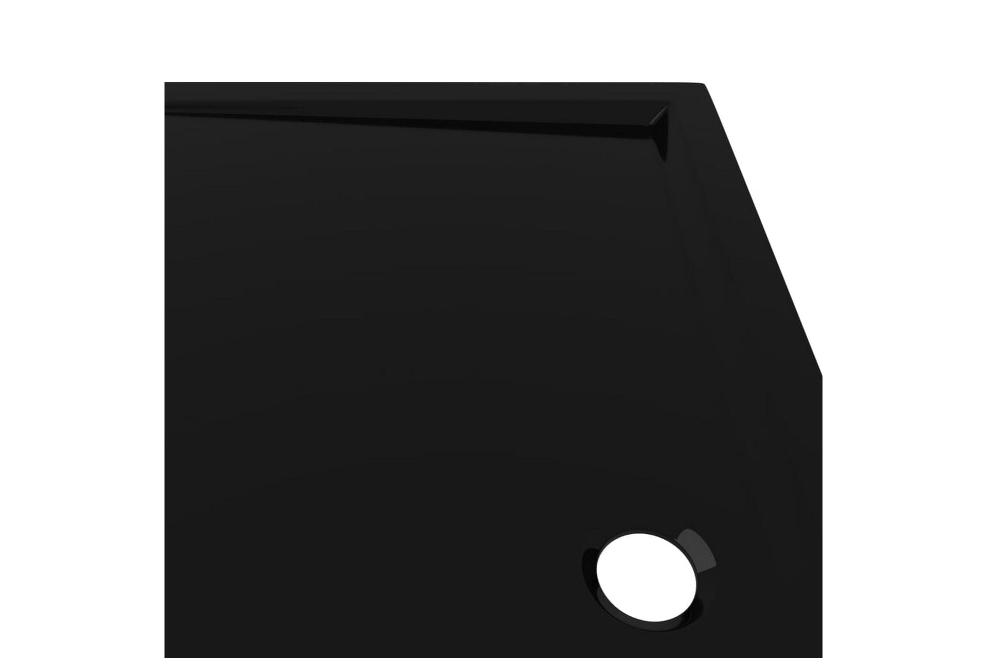 Rektangulært dusjbrett ABS svart 70x120 cm - Svart - Hus & oppussing - Kjøkken & bad - Baderom - Dusjutstyr & tilbehør