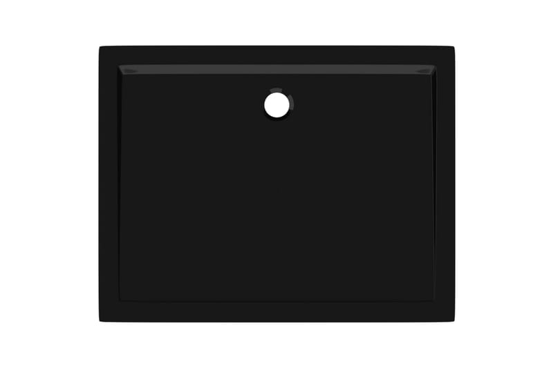 Rektangulært dusjbrett ABS svart 70x90 cm - Svart - Dusjkar - Øvrig