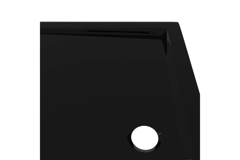 Rektangulært dusjbrett ABS svart 80x100 cm - Svart - Dusjkar - Øvrig