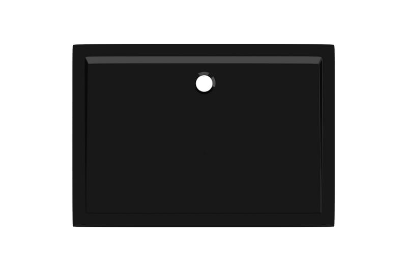 Rektangulært dusjbrett ABS svart 80x110 cm - Svart - Dusjkar - Øvrig