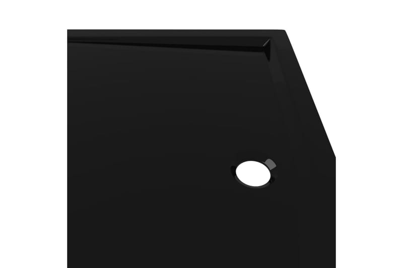 Rektangulært dusjbrett ABS svart 80x110 cm - Svart - Hus & oppussing - Kjøkken & bad - Baderom - Dusjutstyr & tilbehør