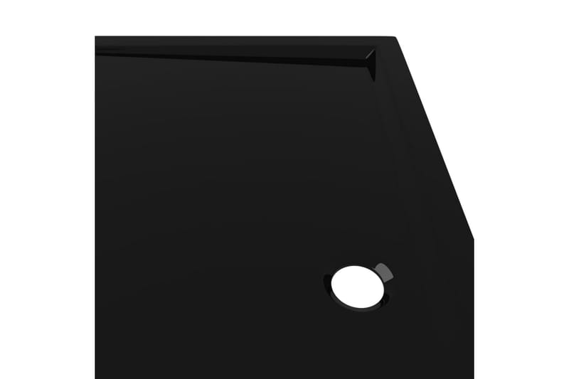 Rektangulært dusjbrett ABS svart 80x120 cm - Svart - Hus & oppussing - Kjøkken & bad - Baderom - Dusjutstyr & tilbehør