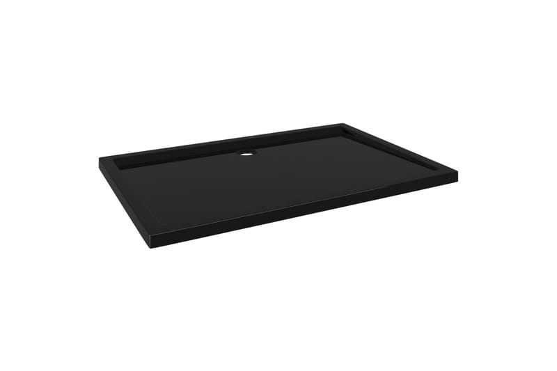 Rektangulært dusjbrett ABS svart 80x120 cm - Svart - Hus & oppussing - Kjøkken & bad - Baderom - Dusjutstyr & tilbehør