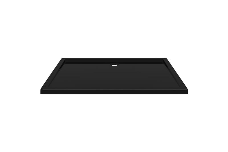 Rektangulært dusjbrett ABS svart 80x120 cm - Svart - Hus & oppussing - Kjøkken & bad - Baderom - Dusjutstyr & tilbehør