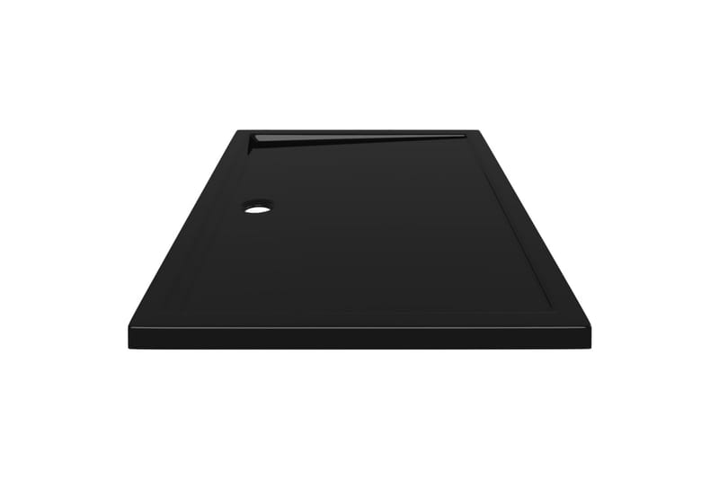 Rektangulært dusjbrett ABS svart 80x120 cm - Svart - Dusjkar - Øvrig