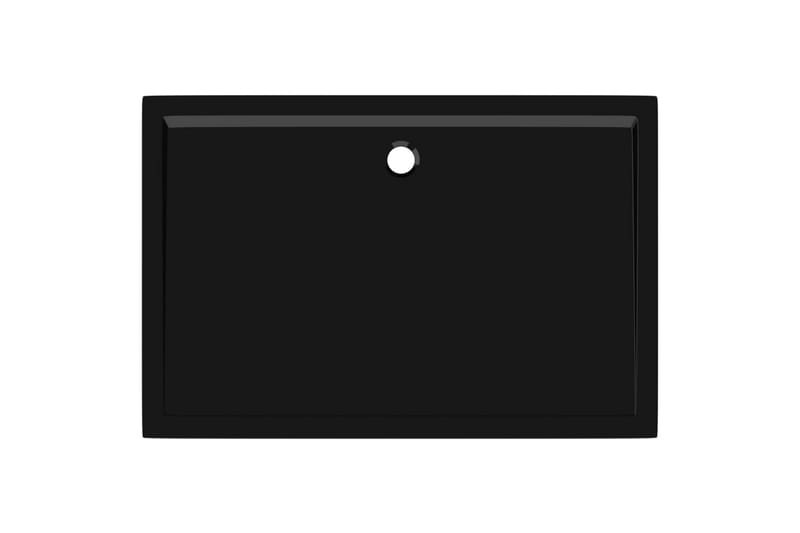 Rektangulært dusjbrett ABS svart 80x120 cm - Svart - Hus & oppussing - Kjøkken & bad - Baderom - Dusjutstyr & tilbehør