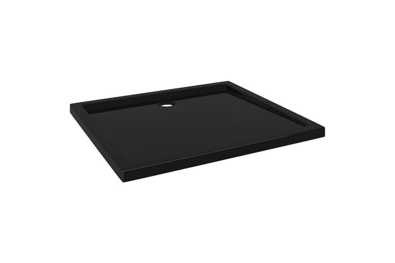 Rektangulært dusjbrett ABS svart 80x90 cm - Svart - Hus & oppussing - Kjøkken & bad - Baderom - Dusjutstyr & tilbehør