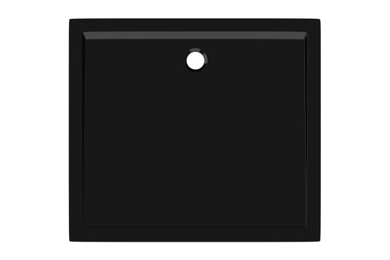 Rektangulært dusjbrett ABS svart 80x90 cm - Svart - Dusjkar - Øvrig