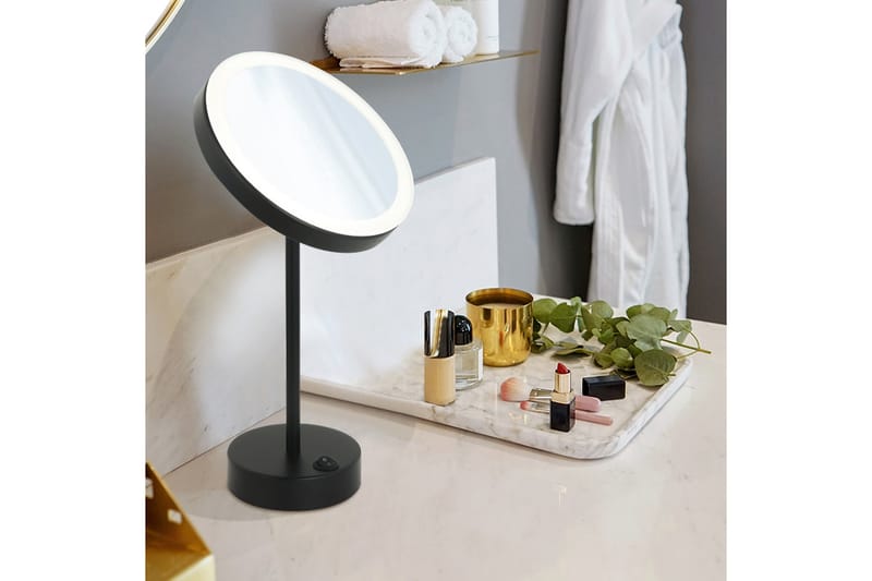 Poppy Sminkespeil med LED-belysning x cm Svart - Lyfco - Innredning - Speil - Speil med belysning