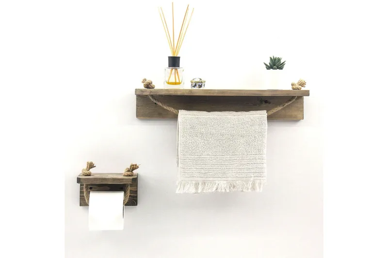 Shauntina Toalettrullholder 17 cm - Valnøtt - Hus & oppussing - Kjøkken & bad - Baderom - Baderomstilbehør - Toalettrullholder