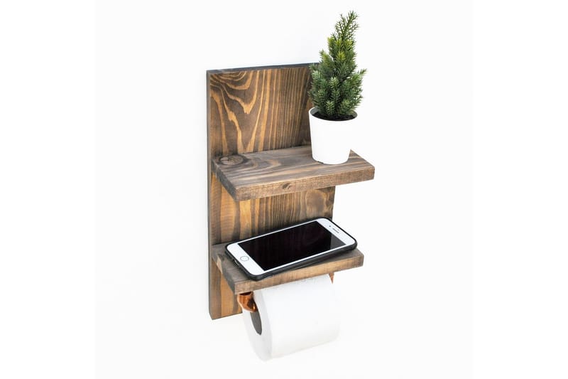 Wall Shelf Valnøtt - Hus & oppussing - Kjøkken & bad - Baderom - Baderomstilbehør