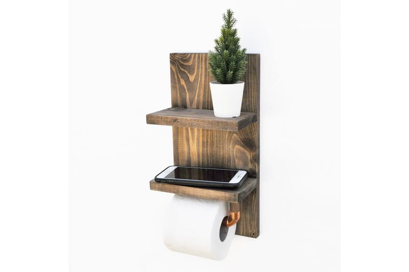 Wall Shelf Valnøtt - Hus & oppussing - Kjøkken & bad - Baderom - Baderomstilbehør