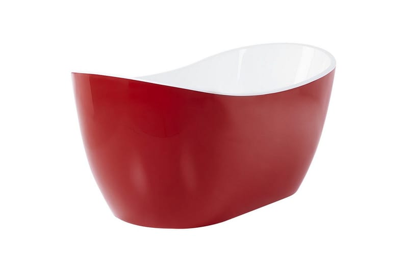 Badkar Beliani Antigua Röd/vit/silver, 75x150x72 cm Red||White||Silver - Hus & oppussing - Kjøkken & bad - Baderom - Badekar