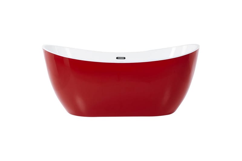 Badkar Beliani Antigua Röd/vit/silver, 75x150x72 cm Red||White||Silver - Hus & oppussing - Kjøkken & bad - Baderom - Badekar
